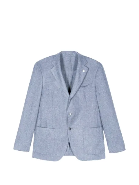 Luigi Bianchi notched-lapels single-breasted wool blazer Blue 256152521
