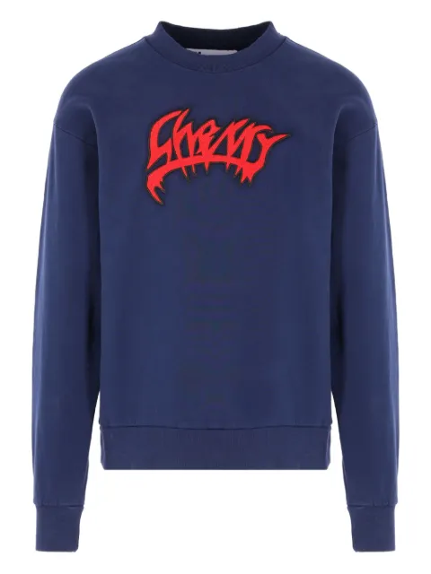 Cherry World Chalva logo crew-neck sweatshirt Blue CW2025SSCNDEEPNAVY