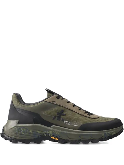 Premiata Devin logo-appliqué sneakers Green DEVIN436