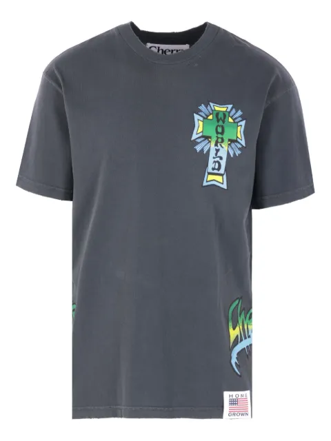 Cherry World graphic-print T-shirt Grey CW2025TSVINTAGEBLACK