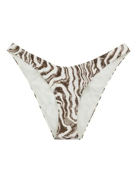 GANNI printed bikini bottoms White A4692