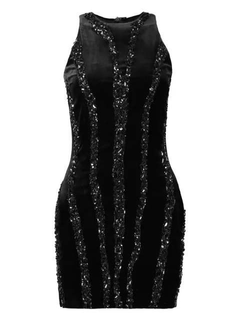 Balmain zebra-pattern mini dress Black FF0R3360PD22
