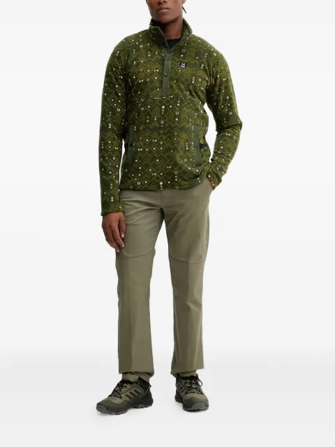 Haglöfs Mora button-down patterned sweatshirt Green 606556