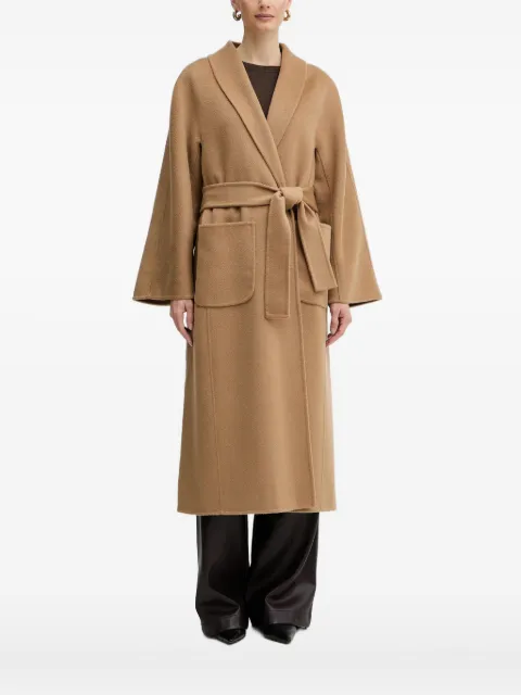 LUISA SPAGNOLI belted pocket coat Brown 542325