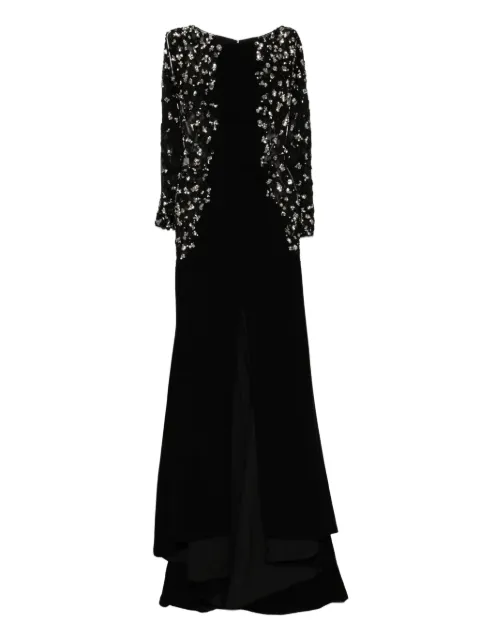 Saiid Kobeisy embellished slit long dress Black RTWFW25OFF12