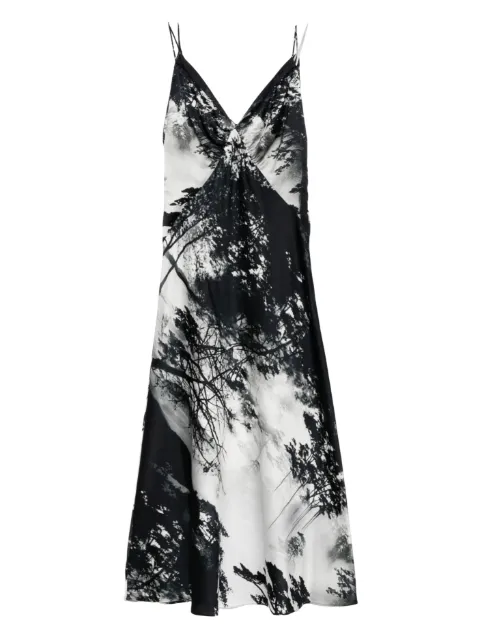 Saiid Kobeisy printed midi dress Black RTWFW25OFF04