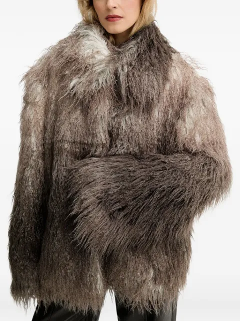 MMC STUDIO Floro faux-fur coat Brown FLOROFUR