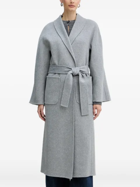 LUISA SPAGNOLI belted pocket coat Grey 542325