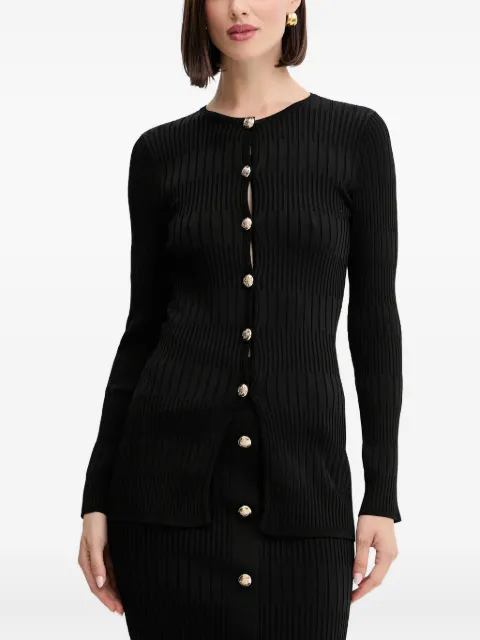 MARCIANO by GUESS button ribbed cardigan Black 5YGR335881Z
