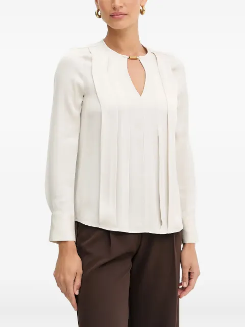 MARCIANO by GUESS keyhole pleated blouse Neutrals 5YGH147356A