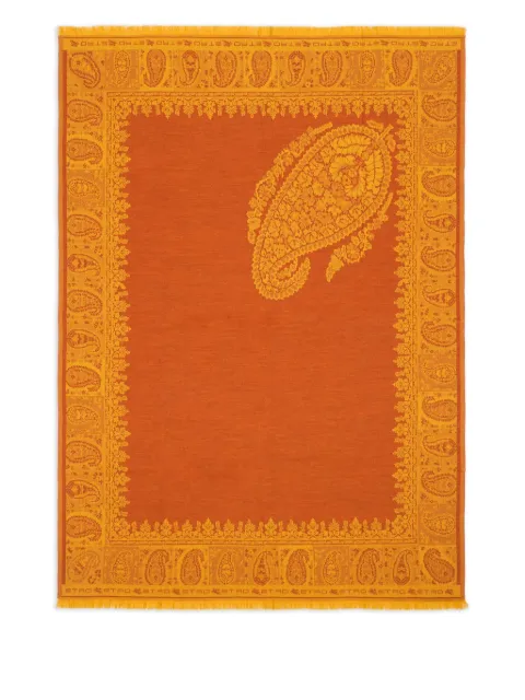 ETRO HOME floral-inspired maxi Paisley blanket Orange UHNC0002AL298