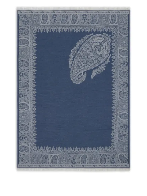 ETRO HOME floral-inspired paisley blanket Blue UHNC0002AL298