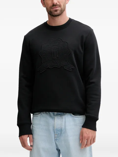 Gant appliqué crew-neck sweatshirt Black 2067075