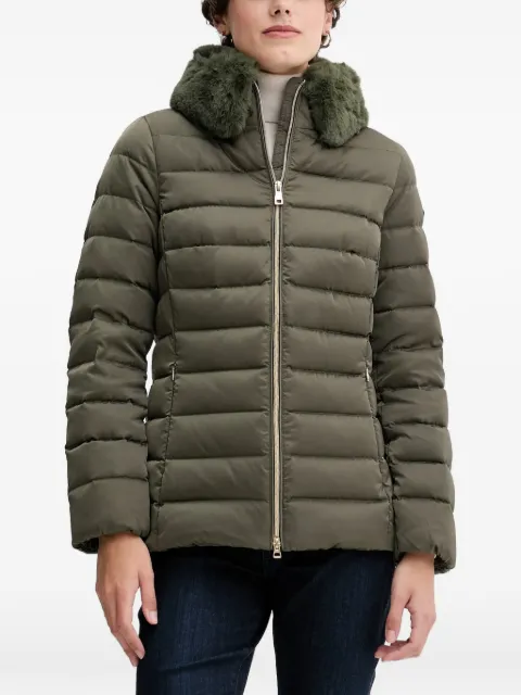 Geox Bettanie texture-collar quilted jacket Green W5626TT3122