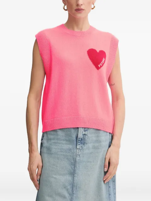 FROM FUTURE heart-motif sleeveless vest Pink WPS01303