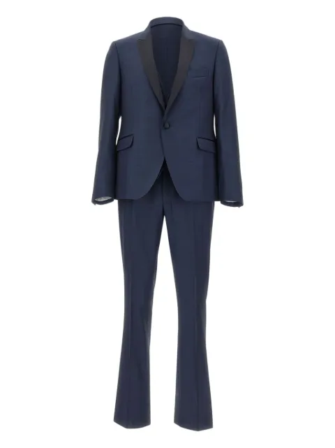 Carlo Pignatelli textured weave three-piece suit Blue 44CC819L106715696