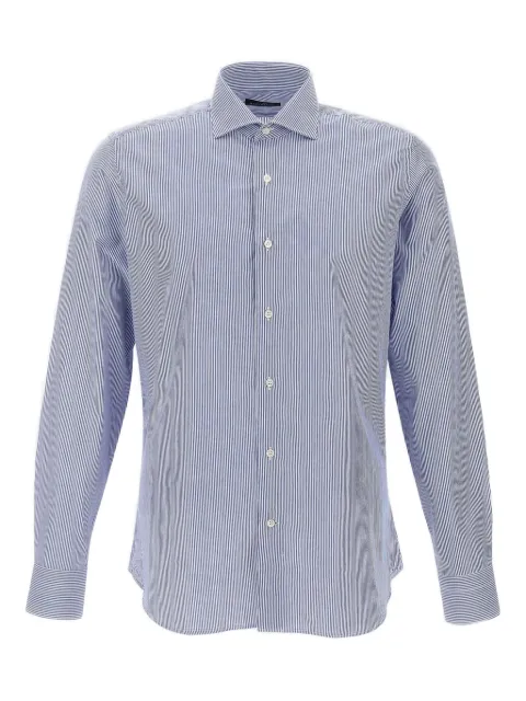 Marchesani striped-pattern button shirt Blue 6001BTBEN50L013