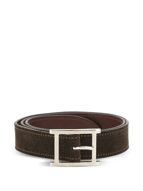 Orciani rectangular-buckle belt Brown U08121TMORO