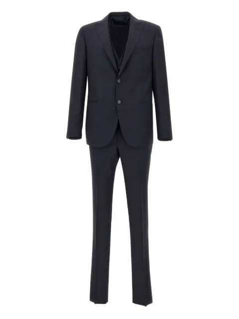 Marchesani peak lapel three-piece suit Blue 938R3793382360014R