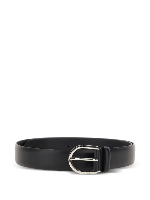 Orciani round buckle belt Black U08207NERO