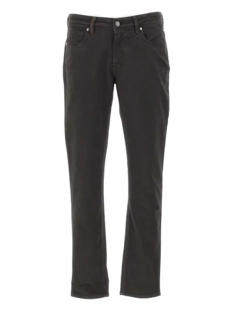 Re-Hash Rubens Z logo-patch stretch trousers Grey P015BW20765402