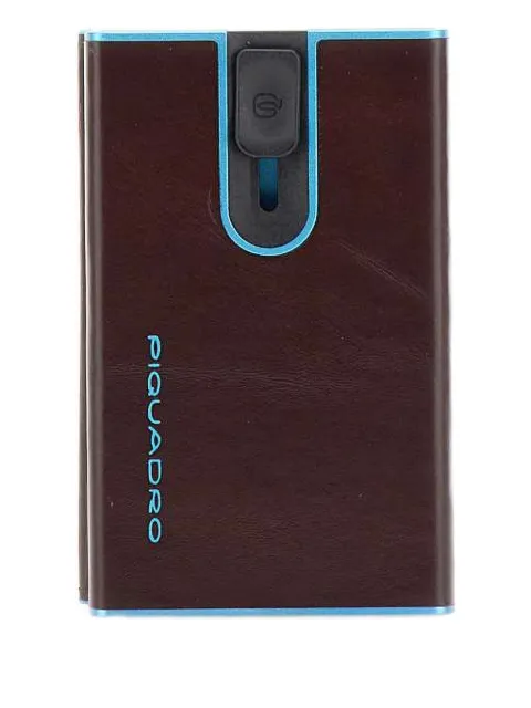 PIQUADRO logo-print cardholder Brown PP4891B2BLRMO