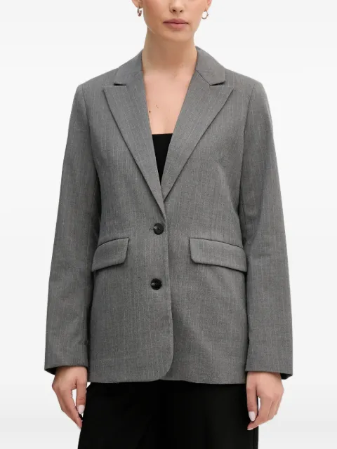 Benetton button pinstripe blazer jacket Grey 2X8MDW02H