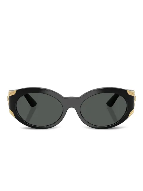 Versace Eyewear Medusa oval-frame sunglasses Black VE4503UGB187
