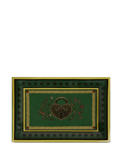 ETRO HOME rectangular-shape ceramic tray (29.5cm x 20cm) Green UHHE0004A3001