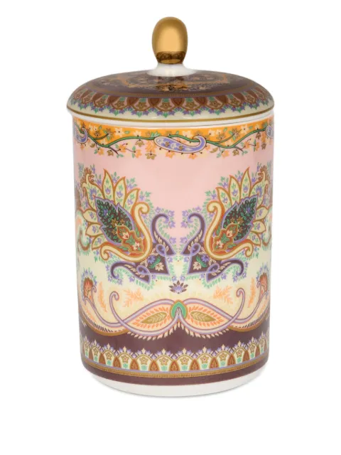 ETRO HOME Paisley-print porcelain candle Pink UHHI0006AY009F0441