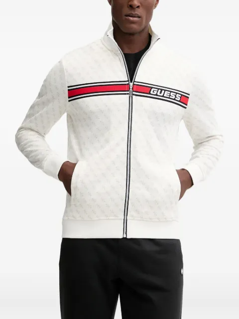 GUESS USA logo-stripe sweatshirt White Z2BQ06K7122