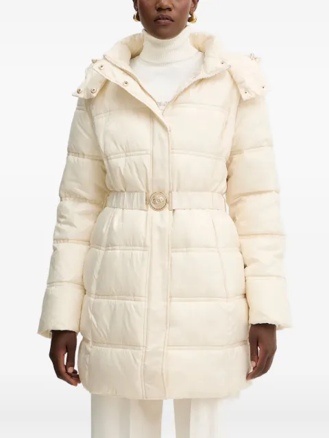 GUESS USA hooded belted coat Neutrals W5BL44W2912