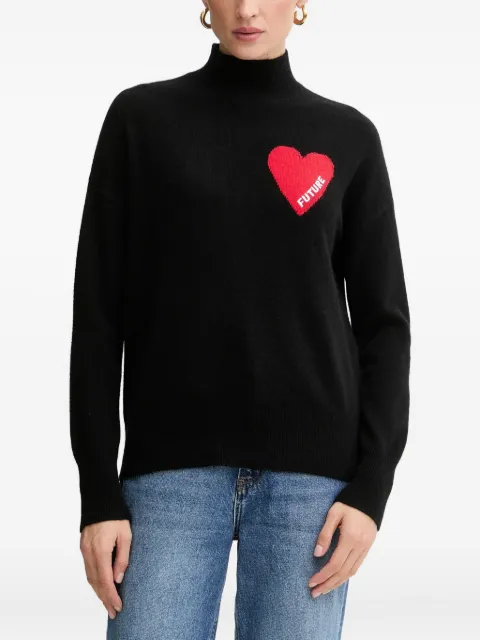 FROM FUTURE heart-motif roll-neck sweater Black WPM00746