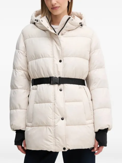 Geox Spherica hooded belted parka Neutrals W5628KT3273