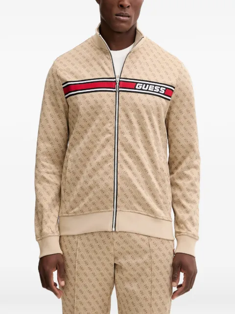 GUESS USA monogram zip-fastening track jacket Neutrals Z2BQ06K7122