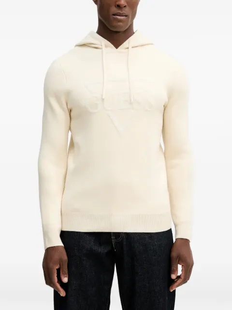 GUESS USA logo-lettering hoodie Neutrals M5BR18Z0470