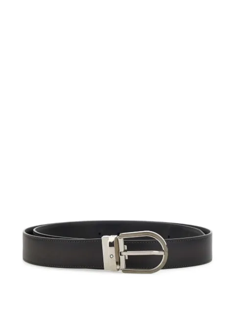 Montblanc Horseshoe leather belt Black 129437