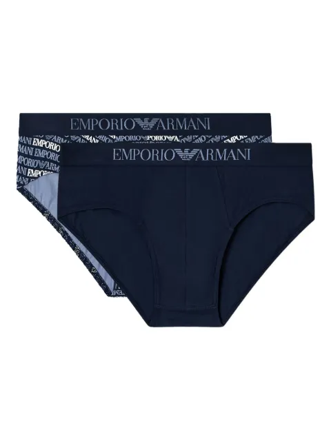 Emporio Armani logo elastic briefs (set of two) Blue EM000251AF14994MB309