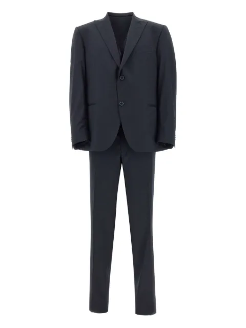 Marchesani peaked-lapels three-piece single-breasted suit Grey 938R37933815040014C