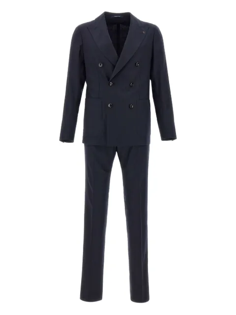 Tagliatore peak-lapels double-breasted suit (two-piece) Blue 2SMC20K01C90040B3032