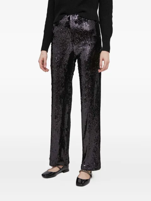 Benetton sequin-embellishment trousers Black 4NDEDF05J