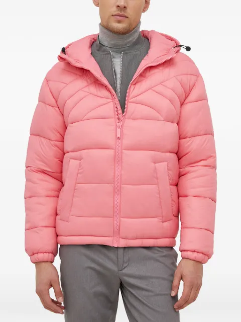 Benetton hooded puffer jacket Pink 2NIWUN038