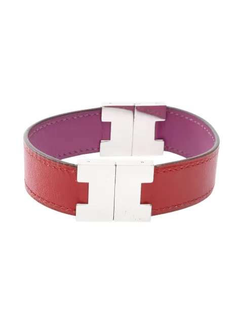 Hermès Pre-Owned 2000s Lurie H-detail bracelet Red 1020771