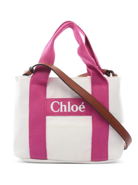 Chloé Pre-Owned 2020s canvas tote bag White 1024087