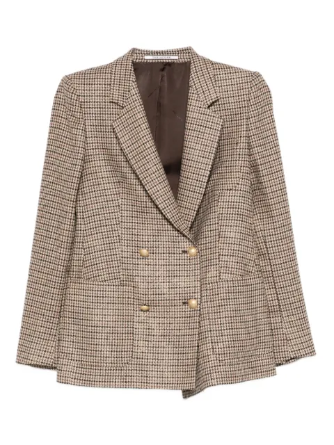 Tagliatore double-breasted check jacket Brown JNAYADE10LH50026Q