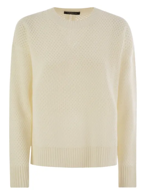 Fabiana Filippi openwork crew-neck sweater Neutrals MAD224F526L03825