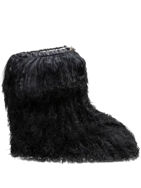 BOGNER furry wool boots Black 32547424