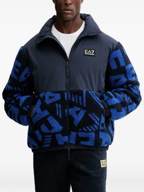 Ea7 Emporio Armani logo-patch jacket Blue 7M000720AF16373