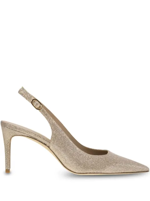 Stuart Weitzman 75mm pointed slingback Gold SL038