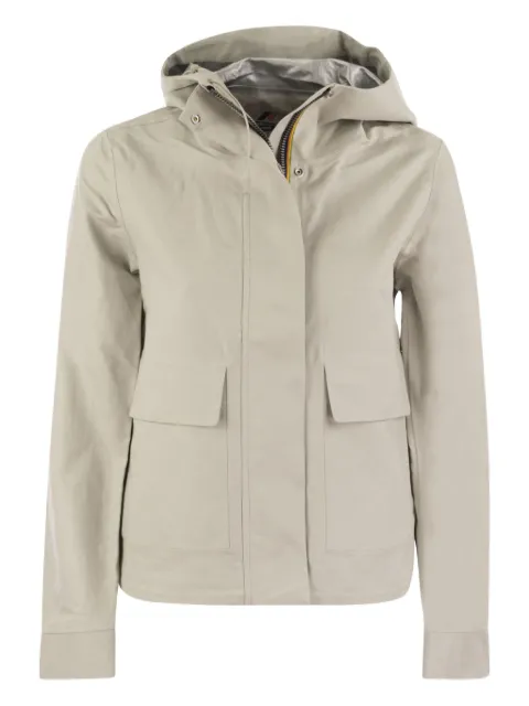 K-Way hooded flap-pocket jacket Neutrals K3137CWANN